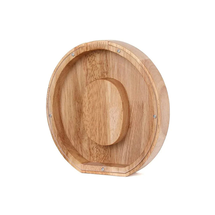 BowLift | Wooden Alphabet Piggy Bank with Transparent Viewing Window for Stylish Saving