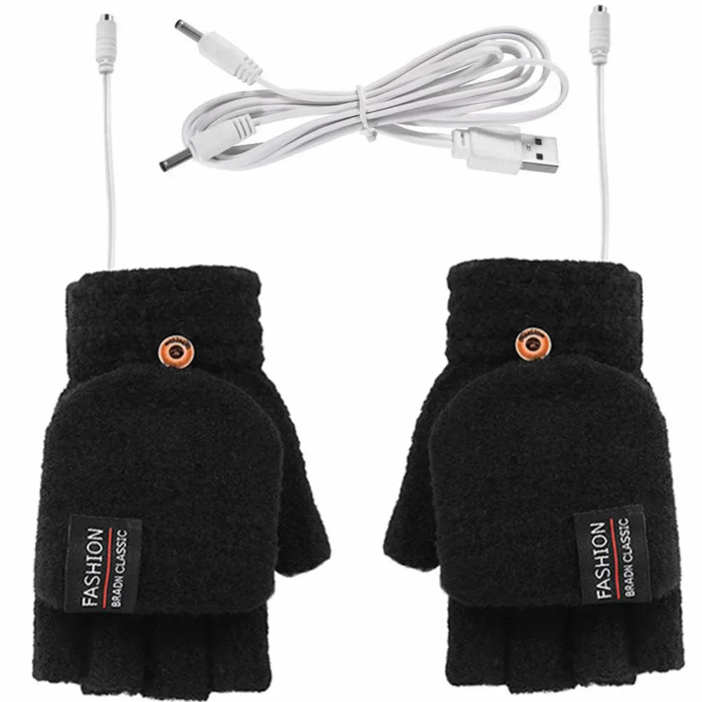 BowLift | ThermoLoom USB heating gloves | 3 heat levels | Soft knit material | Unisex one size
