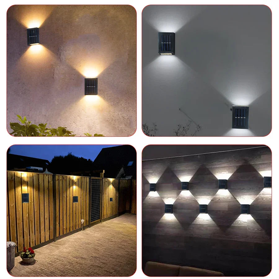 BowLift | Waterproof LED Solar Wall Light: Up and down light for balcony, garden, street and landscape