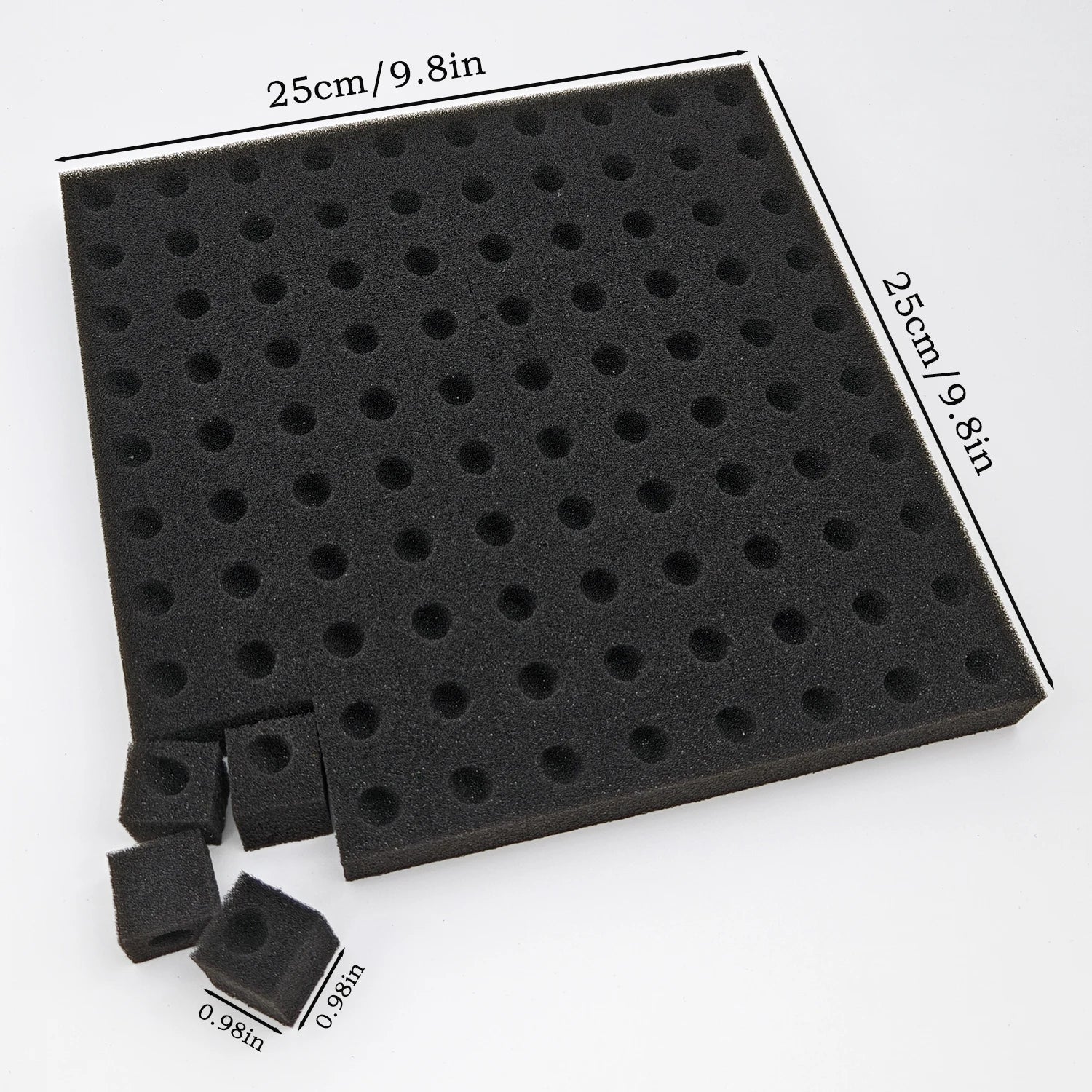 BowLift | Germina Propagation Sponge Mat | 100 Seed Holes | For Hydroponics & Soil | 25×25cm