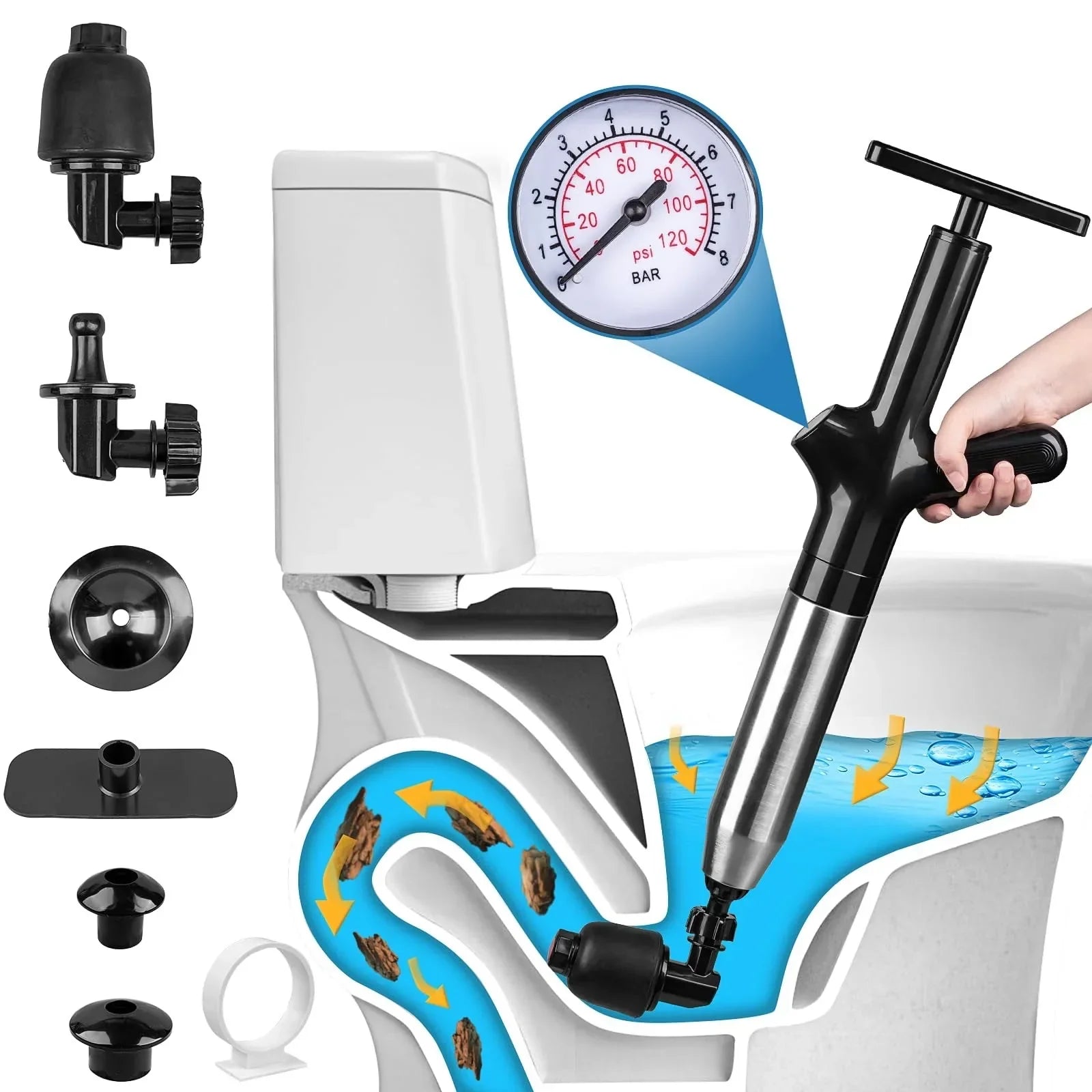 BowLift | Drain Zap Instant No-Mess Toilet Unclogger