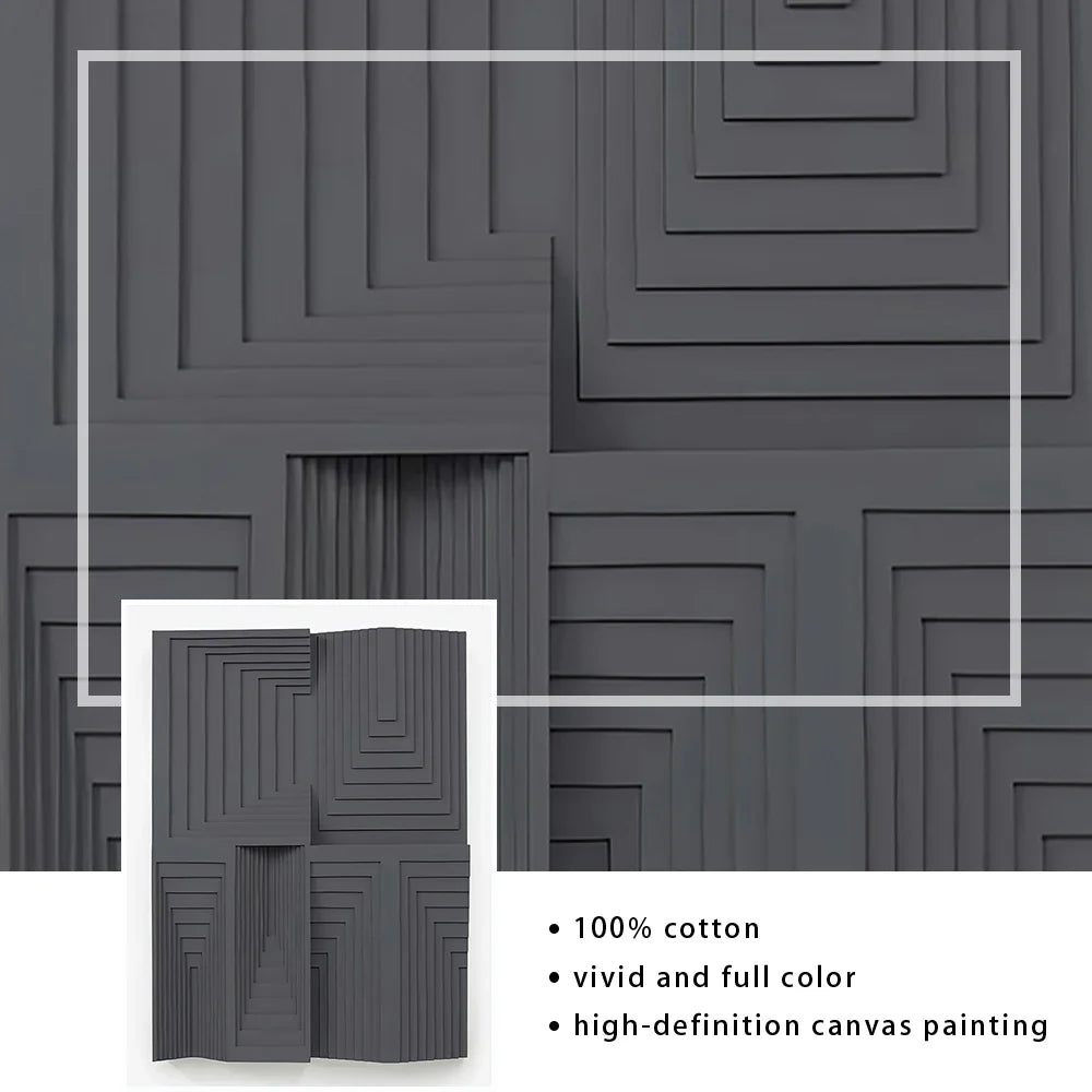 Modern Aesthetics Abstract 3D Effect Wall Art Fine Art Canvas Prints Pictures For Living Room Bedroom Contemporary Interior Decor | Bowlift