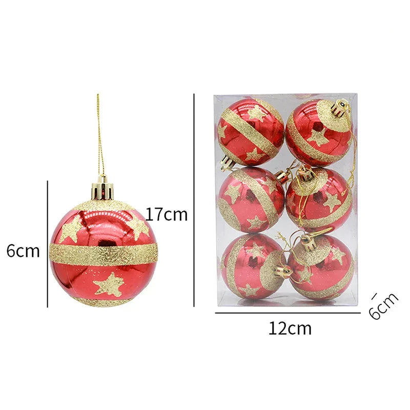 Elegant Snowflake Christmas Baubles Set – High-quality Christmas ornaments in red, white and gold, perfect for festive tree decoration at Christmas | Bowlift