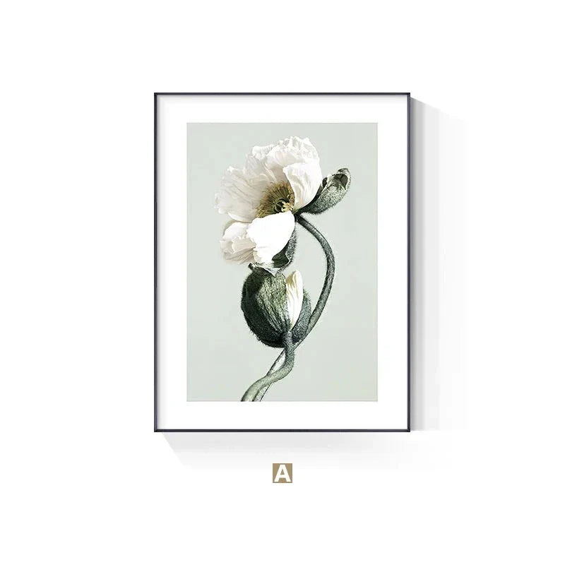 Minimalist Abstract Floral Wall Art Fine Art Canvas Prints Inspirational Quote Poster Gallery Wall Pictures For Living Room Bedroom Art Decor | Bowlift