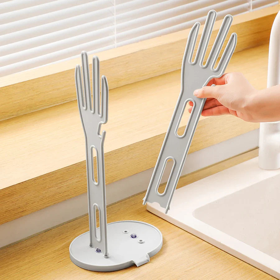 BowLift | TROCKINO Drying rack for kitchen gloves | Glove holder & drying stand | Space-saving & hygienic | 34×16×13 cm