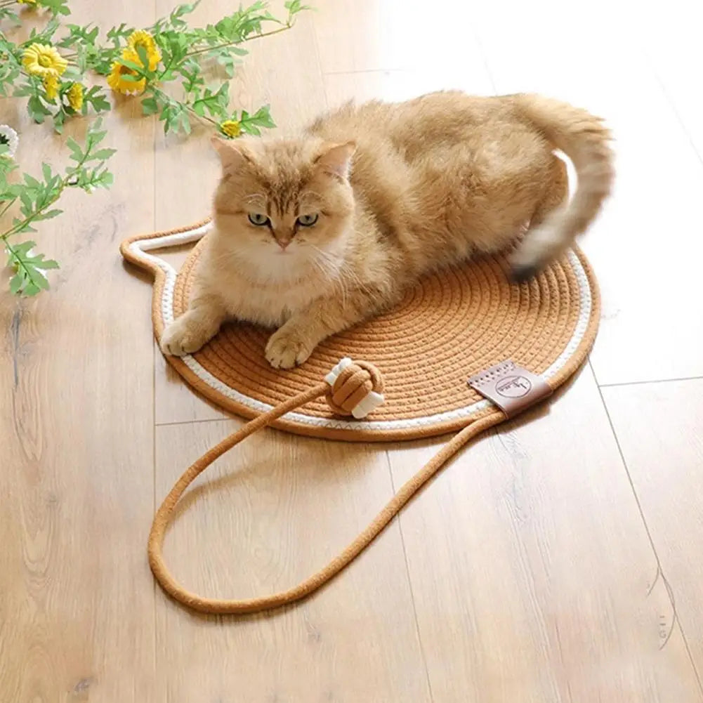 2-in-1 Cat Scratching Carpet & Play Mat Bowlift