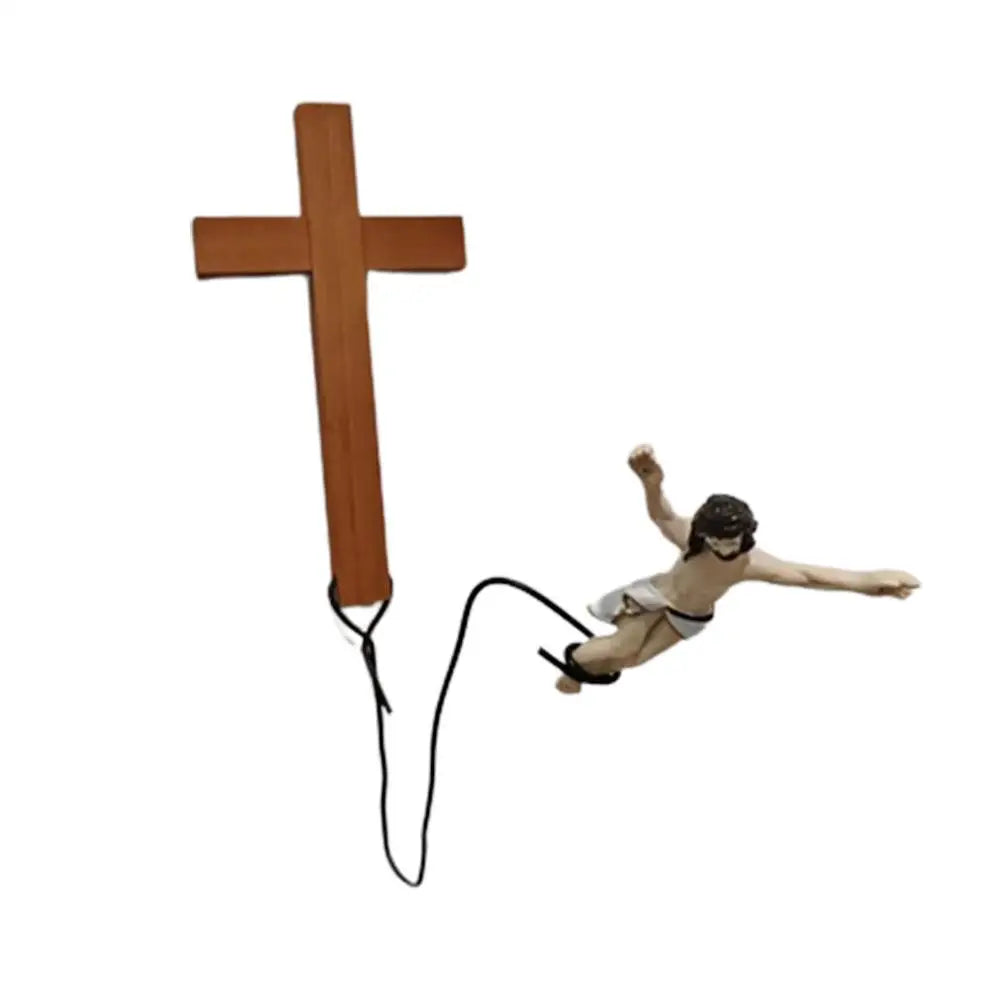 BowLift | Bungee Jumping Jesus Easter Atmosphere Decorative Ornaments Christ Figure Religious Decorations Holiday Gifts Hanging Ornaments