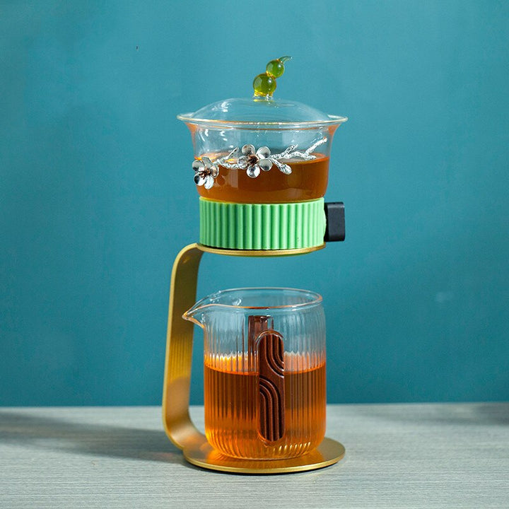 BowLift | Ancient Mystery Leaf Glass Teapot