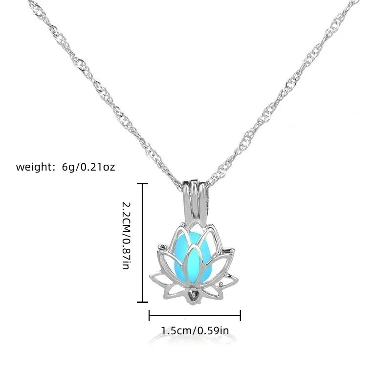 BowLift | Mystic Moon Glow Lotus Necklace