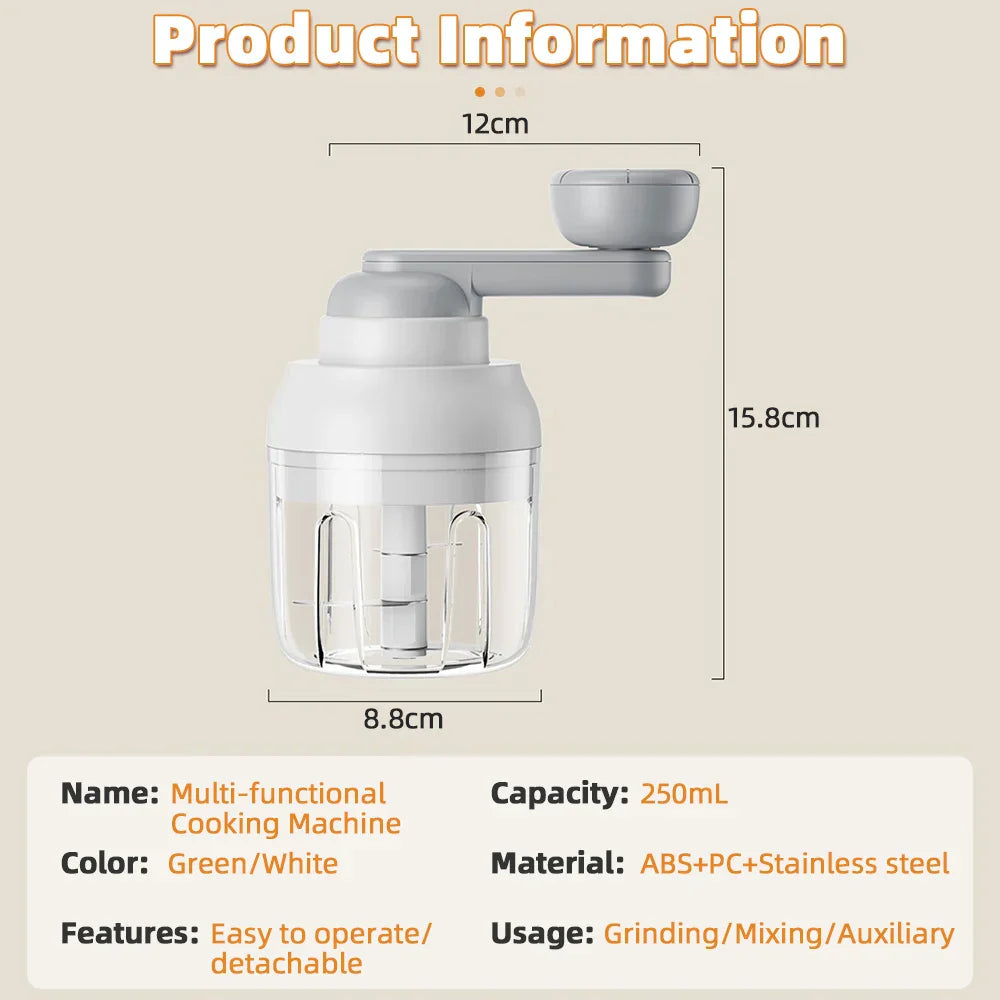BowLift | Manual Grinder Garlic Vegetable Chopper