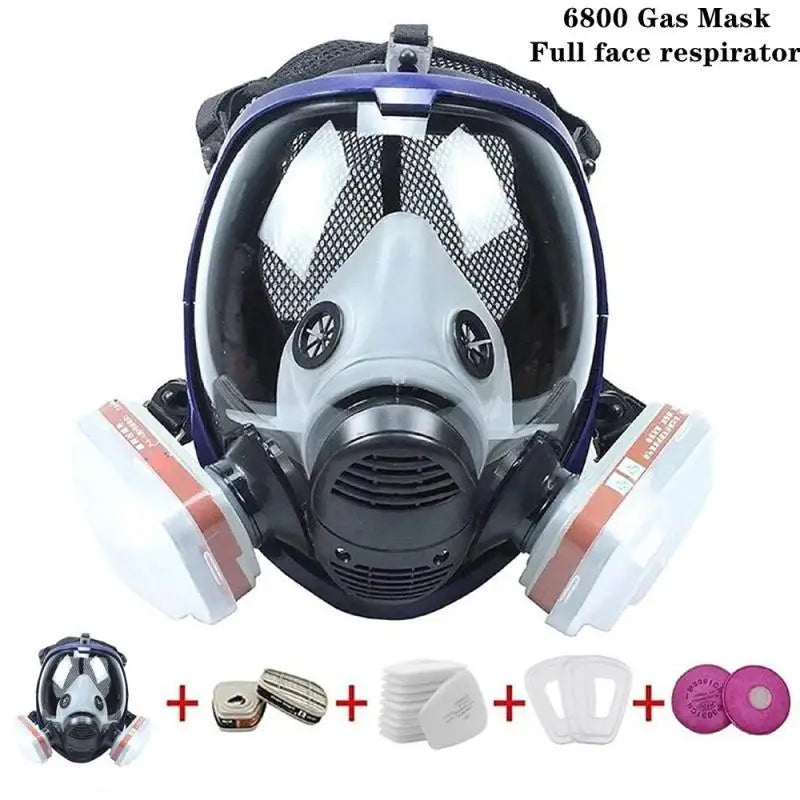 BowLift | Full Face Respirator Mask with Anti-Fog Lens and Industrial Gas Filters