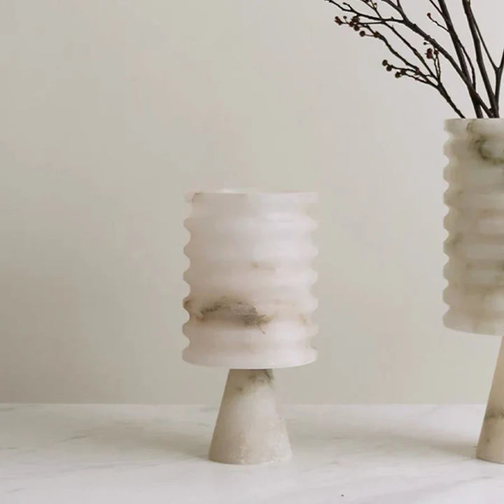 White Onyx Flower Vase Bowlift