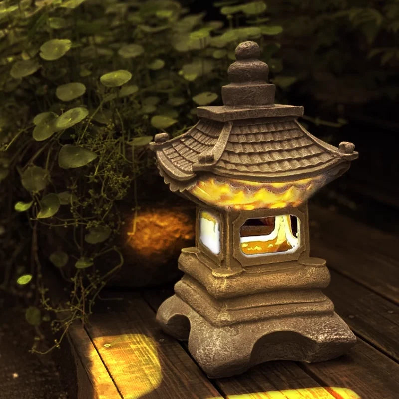 Japanese garden lantern - Weatherproof LED outdoor lighting for Zen gardens | Bowlift
