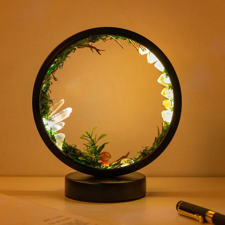 CrystalGlow Luxe Circle Night Lamp | Bowlift