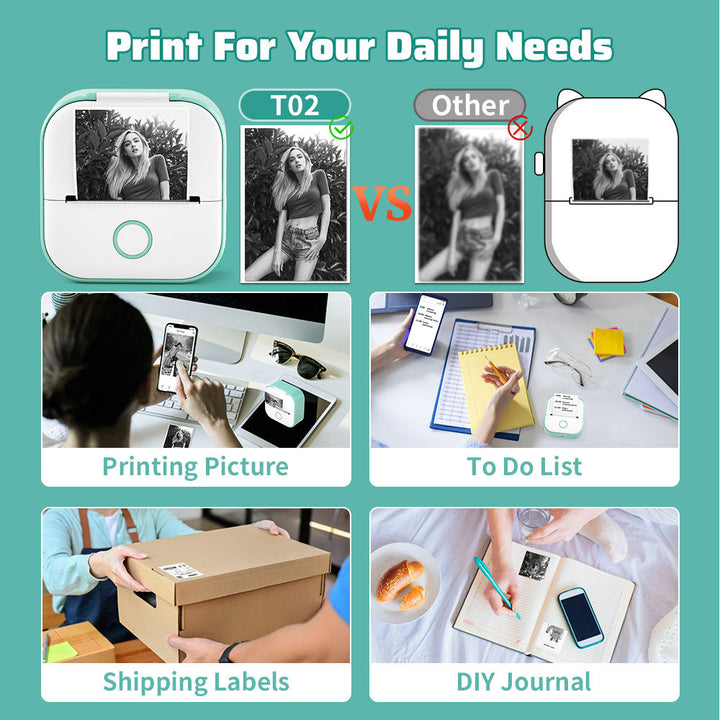 PocketPrint Mini – Portable Thermal Photo Printer Without Ink | Bowlift