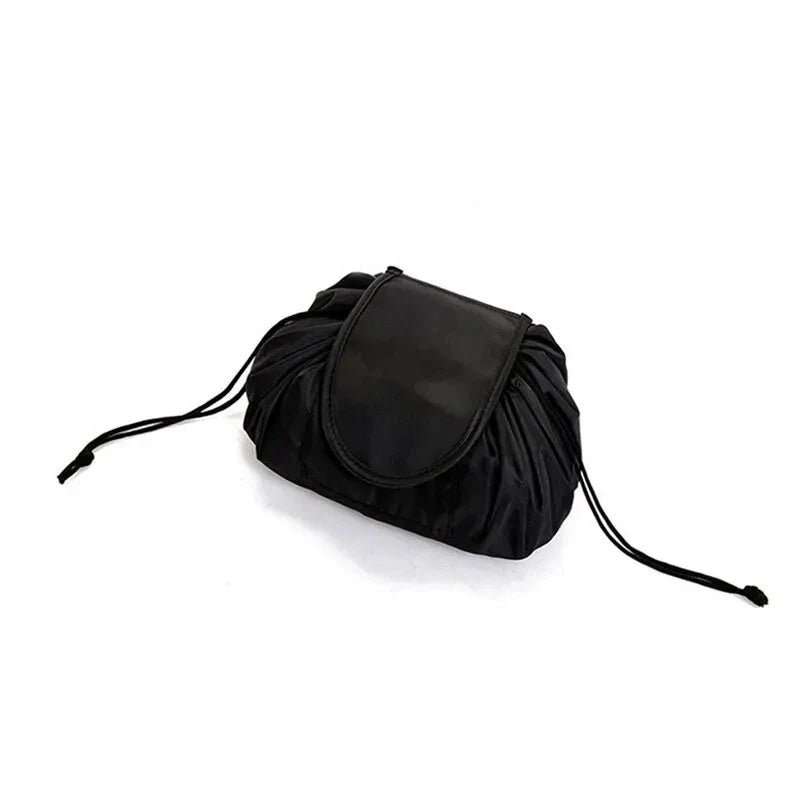 BowLift | GlamFold Cosmetic Bag | Spacious bag with drawstring for stylish and practical use in black
