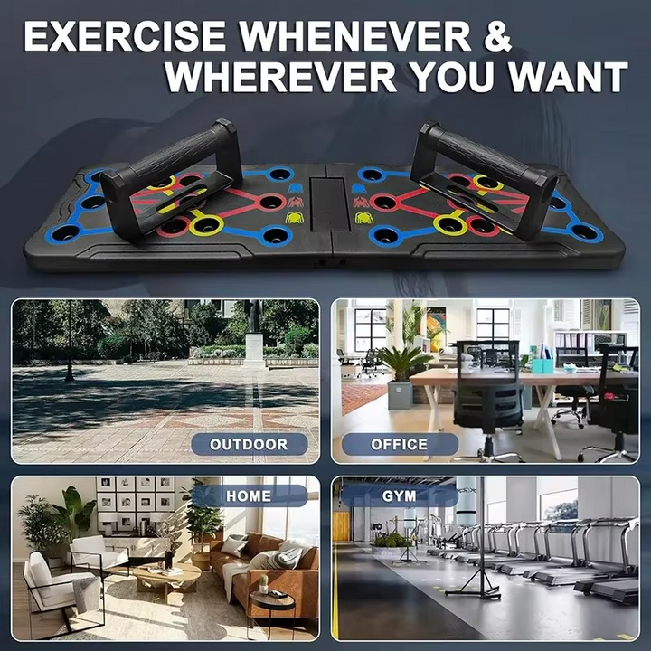 BowLift | Portable Foldable Push Up Board for Full Body Home Workouts