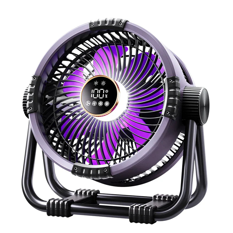 BowLift | Camping Fan with 20000mAh Battery, LED Light & Remote Control – WindMate