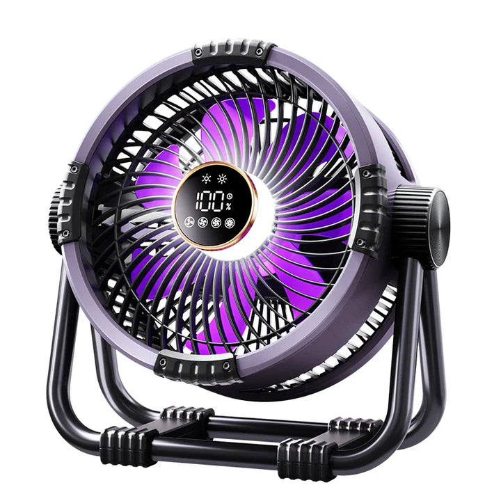 BowLift | Camping Fan with 20000mAh Battery, LED Light & Remote Control – WindMate