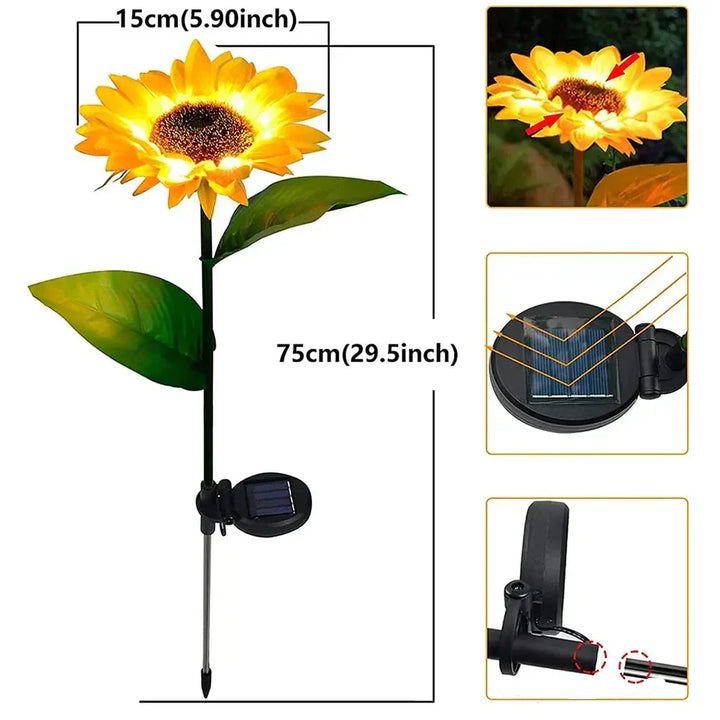 SolarBloom – Realistic Sunflower Garden Lamp for Outdoors Bowlift