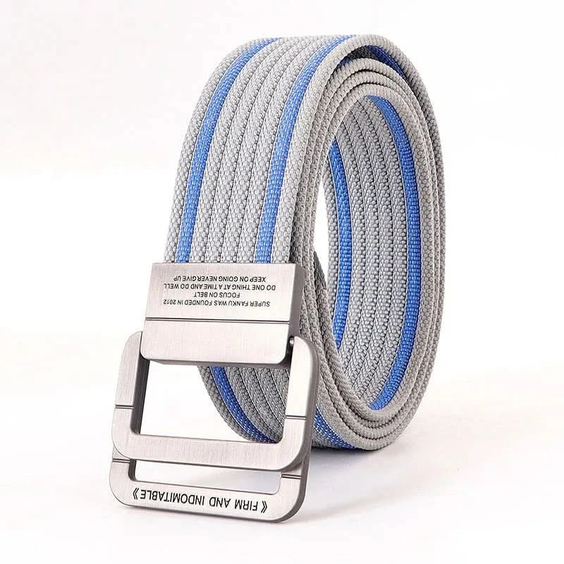 BowLift | Unisex Canvas Belt – Double Metal Ring Buckle, Adjustable