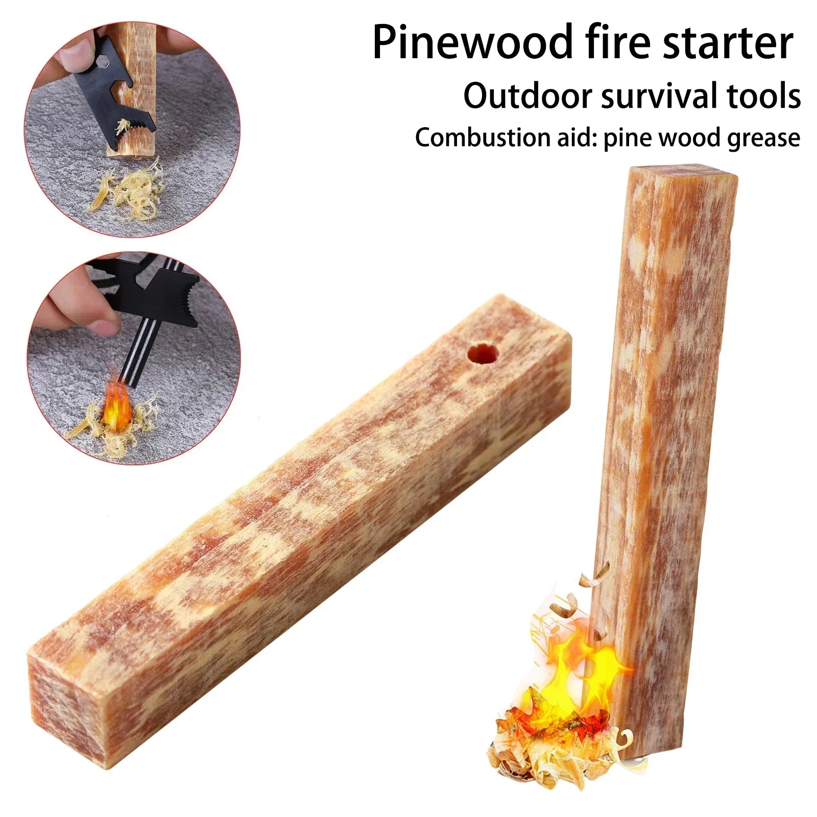 BowLift | FireNova Fire Starter Set | Natural Pine Wood Sticks | Ideal for Outdoor & Emergencies