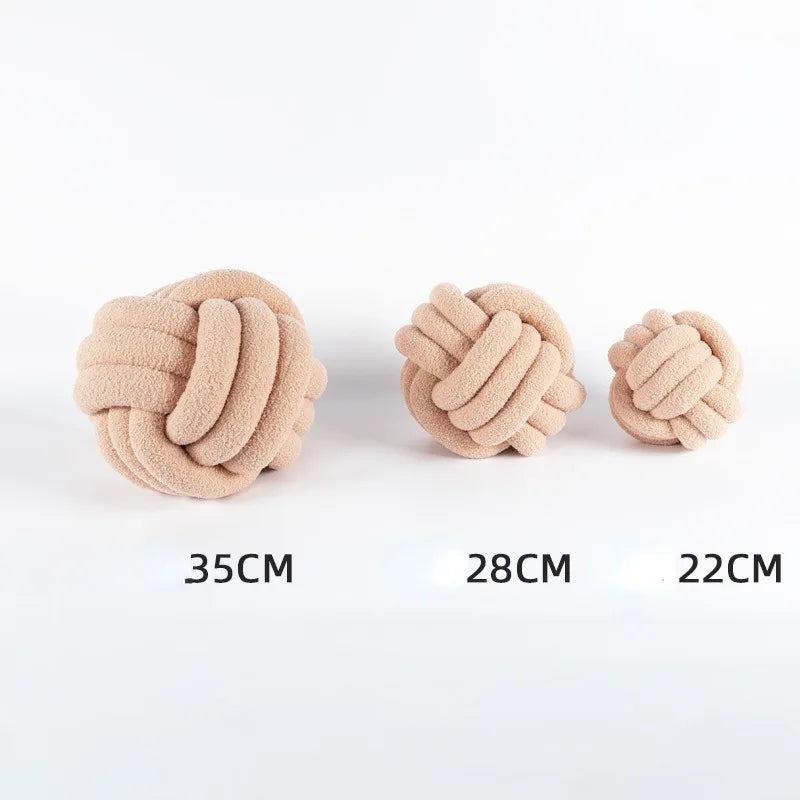 Boucle Rope Knot Ball Cushion | Bowlift