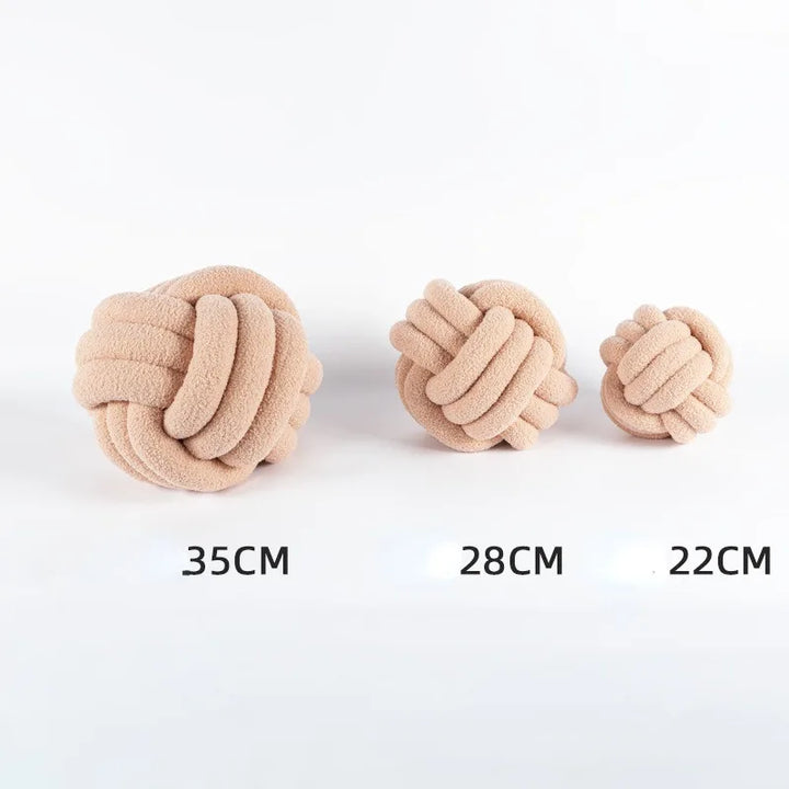 Boucle Rope Knot Ball Cushion | Bowlift