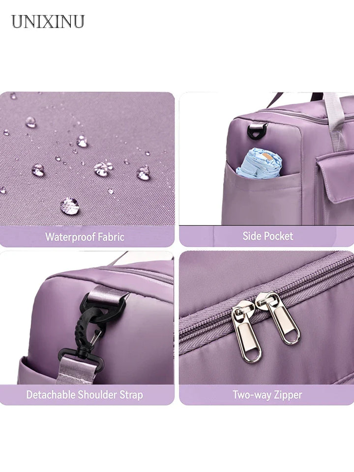 BowLift | Viontera Travel Bag Women | 35L Weekender with Shoe Compartment | Water Resistant & Flight Approved | Sport & Fitness Bag