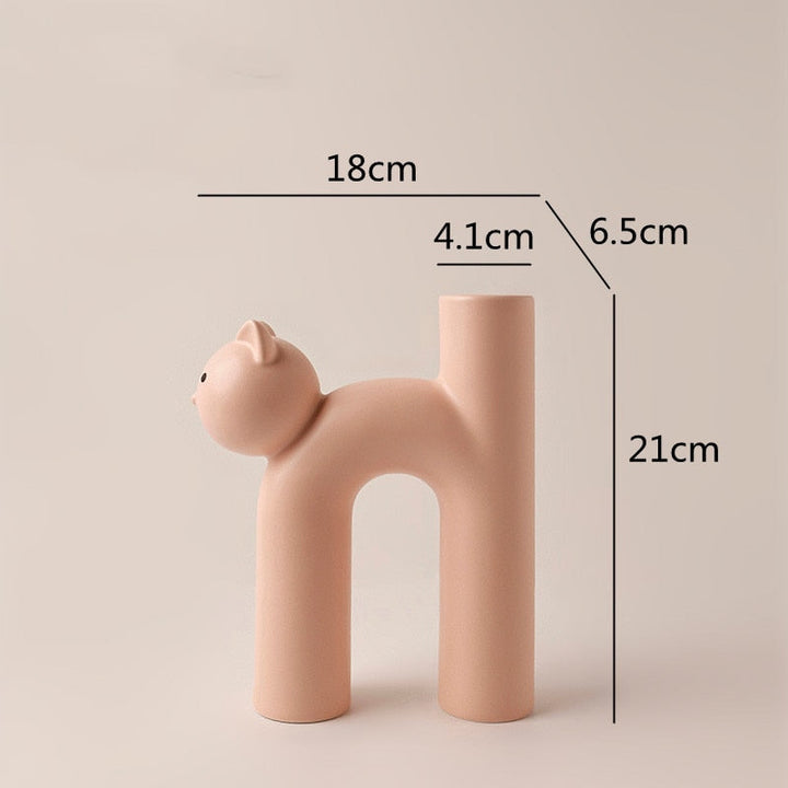 Ceramic Cat Vase | Bowlift