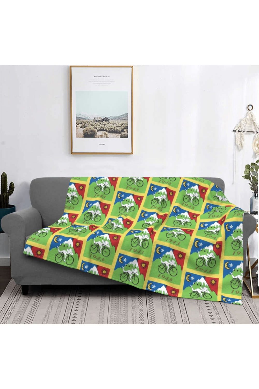 Hoffman Bicycle Day Throw Blanket | Bowlift