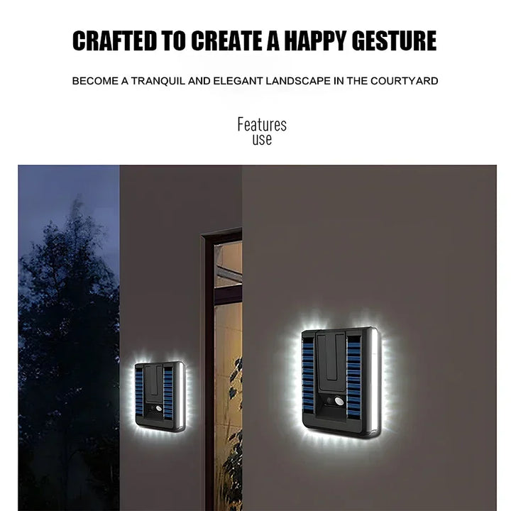 BowLift | Solayra FoldWall Solar Wall Light | 3 Lighting Modes | 120° Tiltable | With Motion Sensor & Dusk Switch