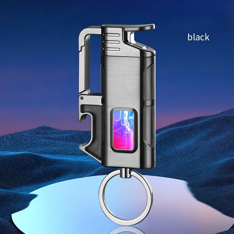 Modern Windproof Metal  Bottle Opener Keychain Lighter | Bowlift