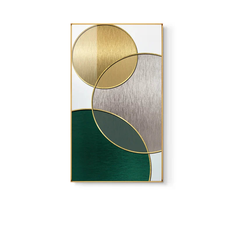 Modern Abstract Geometric Circles Wall Art Fine Art Canvas Prints Pictures For Luxury Living Room Dining Room Hotel Bedroom Home Office Art Decor | Bowlift