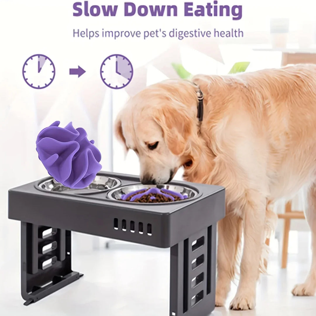 BowLift | Mindrauf Slow-Feeding Insert for Dog Bowls | Promotes healthy digestion & mental stimulation | Made of soft silicone | Suitable for all sizes
