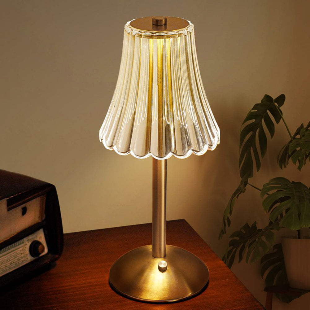Golden Crystal Table Lamp - Aurora Luxe | Bowlift