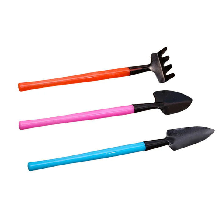 BowLift | Florinita 3-piece Mini Garden Tool Set | Hand Trowel, Rake & Shovel | For Houseplants & Bonsai | 22 cm Length