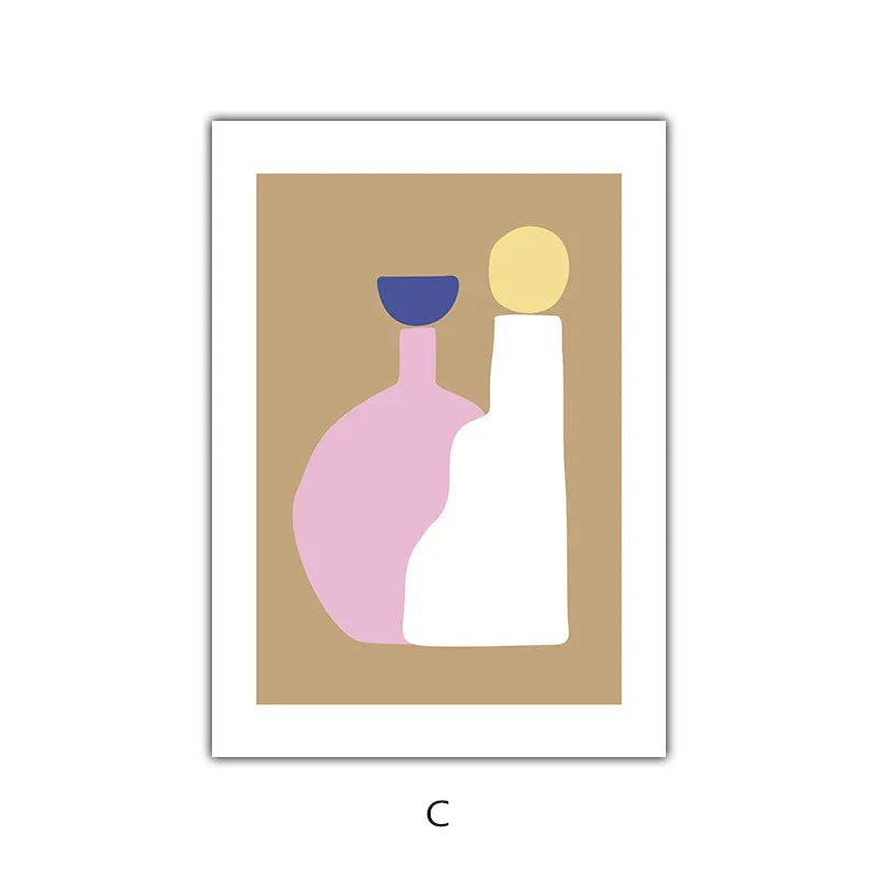 Abstract Minimalist Still Life Figure Art Fine Art Canvas Prints Posters Pictures For Living Room Bedroom Modern Home Art Decor | Bowlift