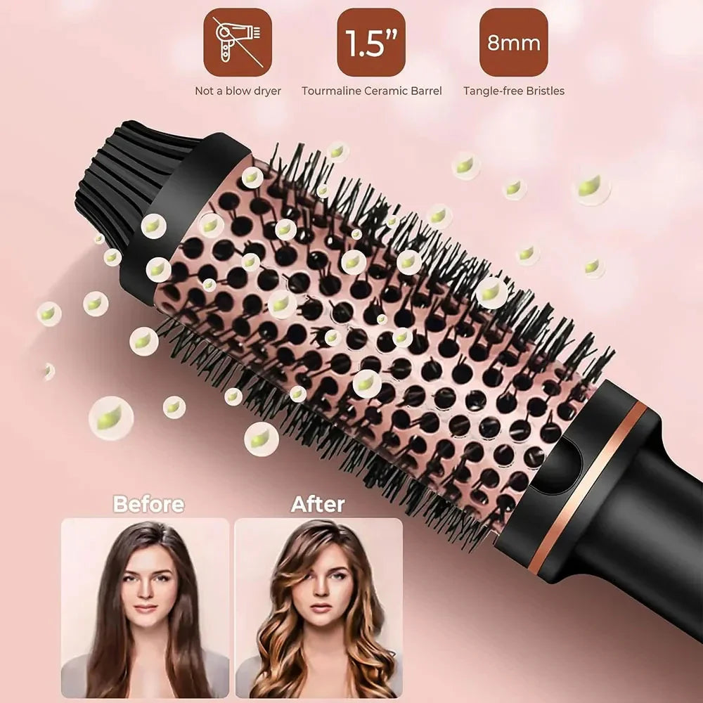 BowLift | Stylique 3-in-1 Ionic Hair Straightener & Curler | Straightening, Waves, Volume | Anti-Scald Brush