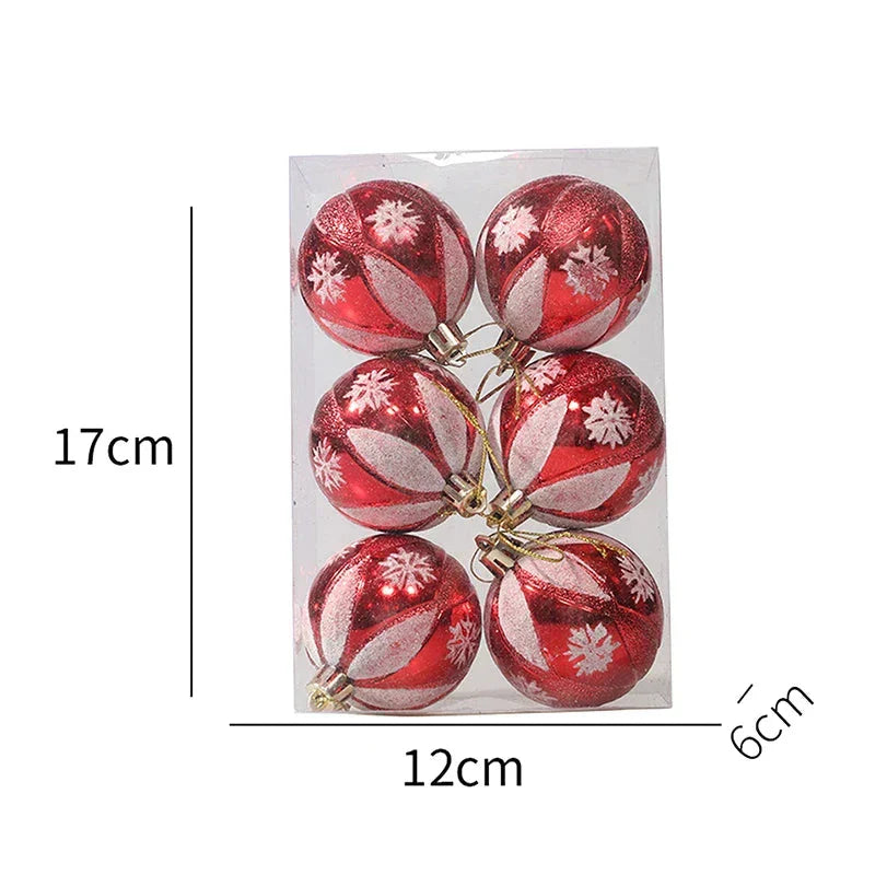 Elegant Snowflake Christmas Baubles Set – High-quality Christmas ornaments in red, white and gold, perfect for festive tree decoration at Christmas | Bowlift