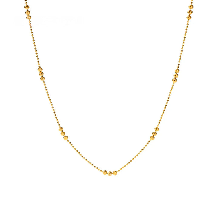 BowLift | 16k Dainty Triple Bead Accent Necklace
