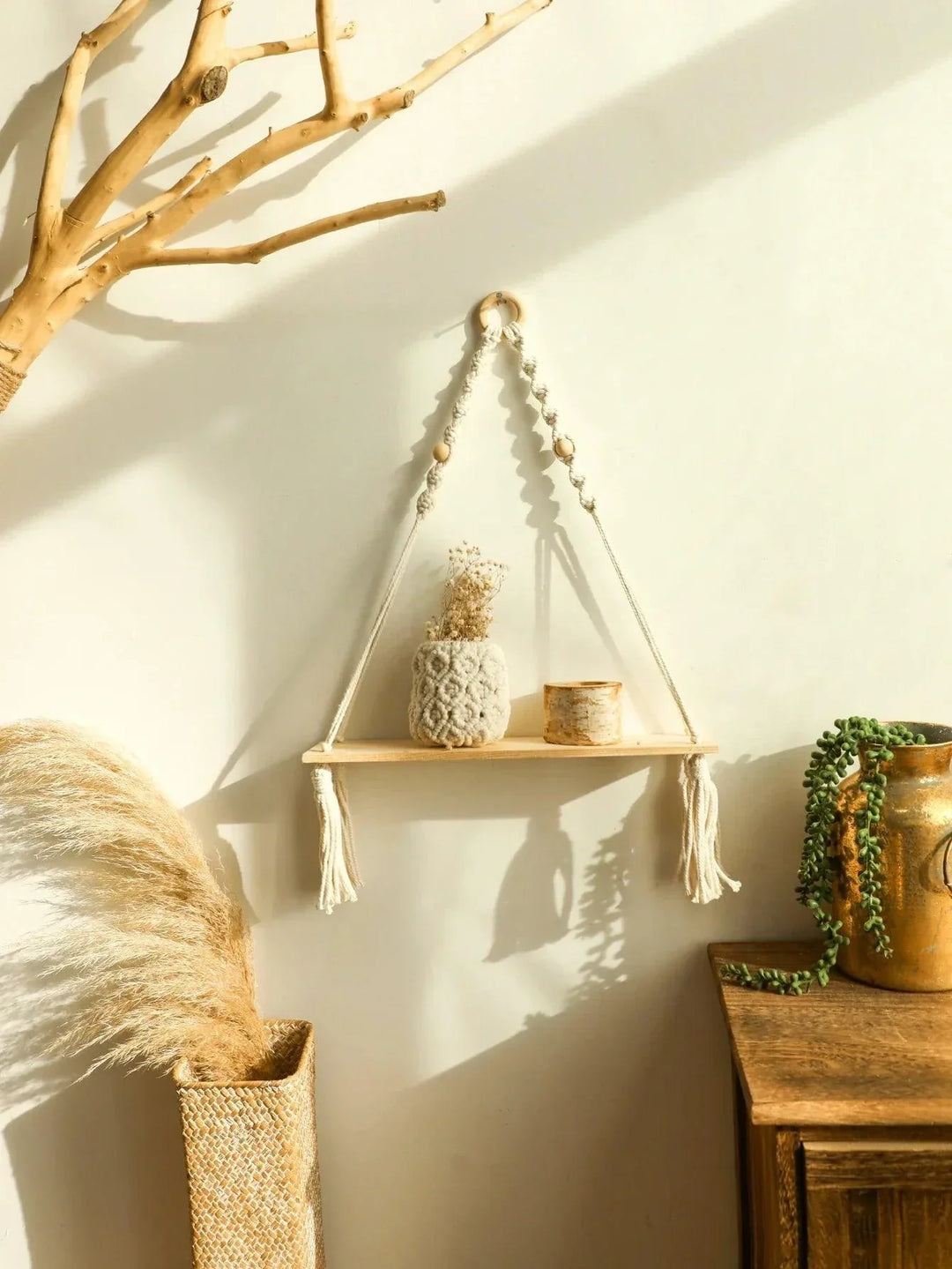 BowLift | BohoString - Macramé Wooden Wall Piece