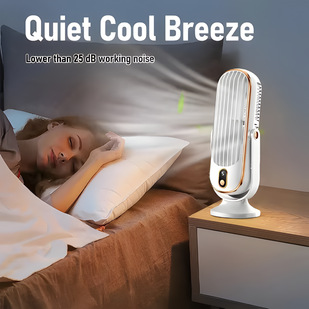 Compact High-Power Portable Desktop Fan - USB Rechargeable | Bowlift