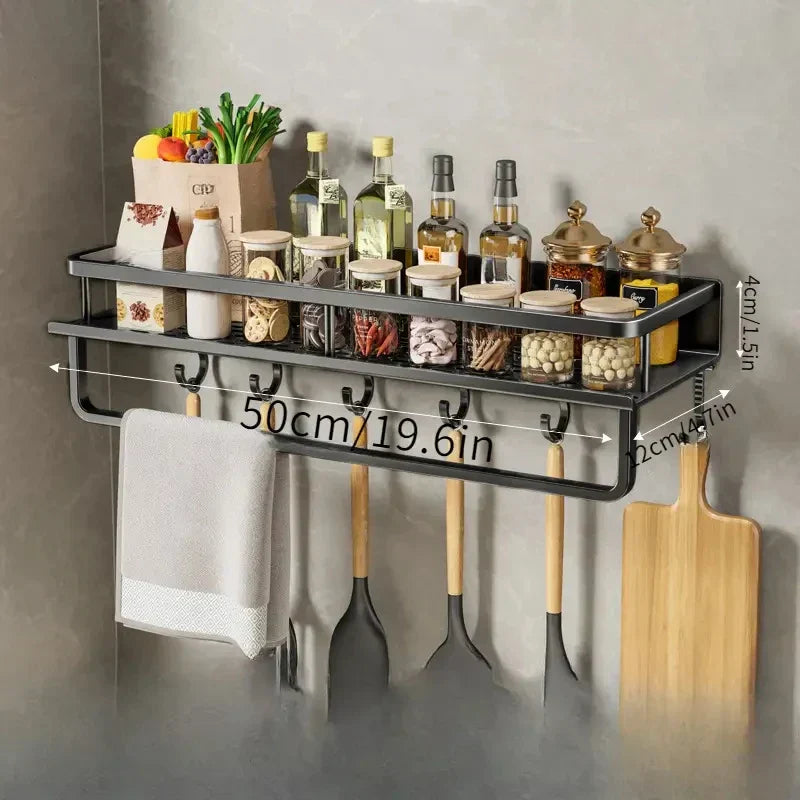 BowLift | Wall-Mounted Kitchen Rack – Space-Saving and Stylish Aluminum Rack for Kitchen Utensils