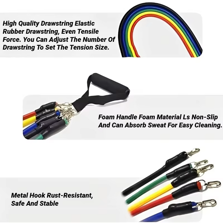 BowLift | Complete Resistance Band Fitness Set with Handles and Ankle Straps