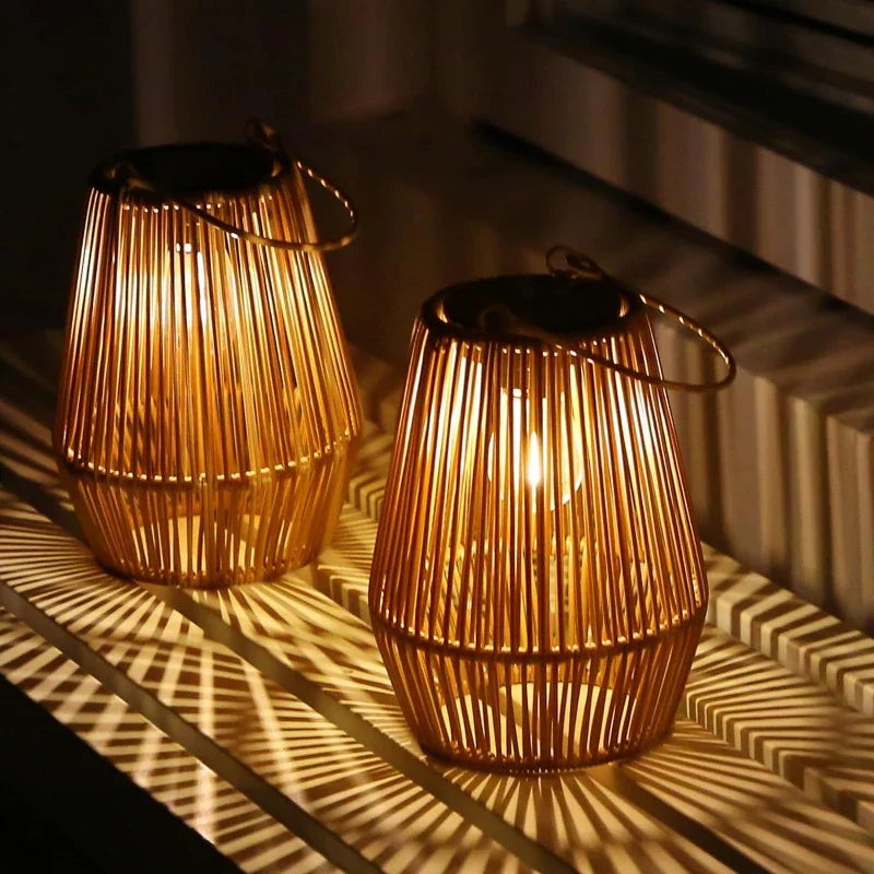BowLift | Solar Outdoor Handwoven Garden Lamps | Waterproof Landscape Light for Villa & Terrace Decoration - Alpho