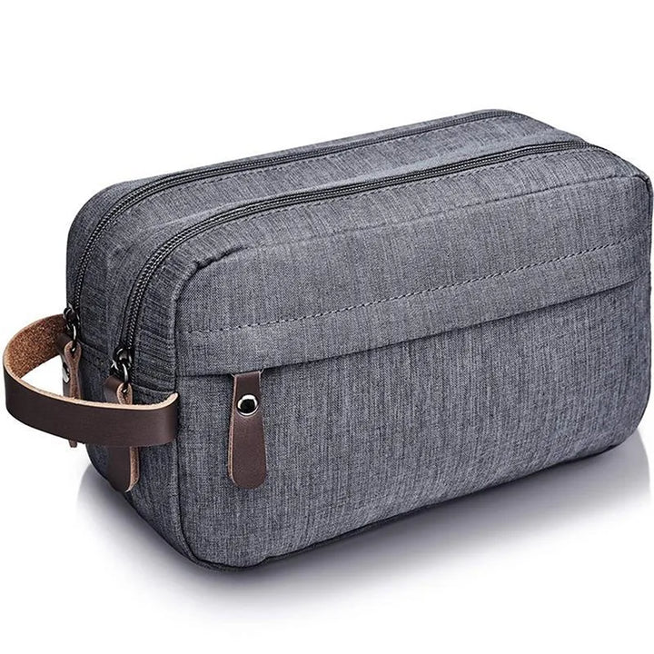 BowLift | Nylonéa toiletry bag Unisex | Water-repellent | Canvas design with leather handle | For travel & everyday use