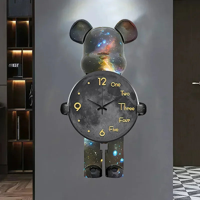 BowLift | Glowing Star Bear LED Wall Clock