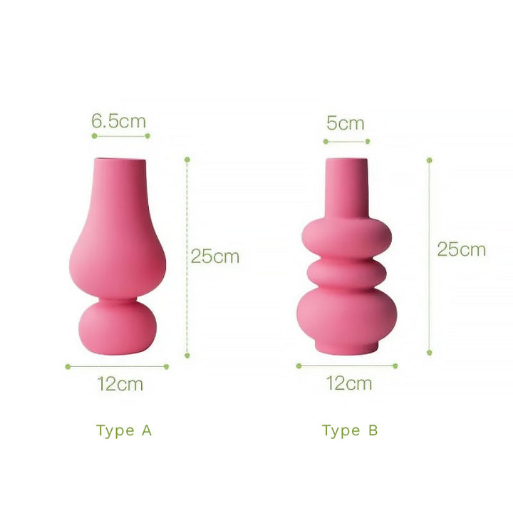 Vivid Pink Ceramic Vase | Bowlift