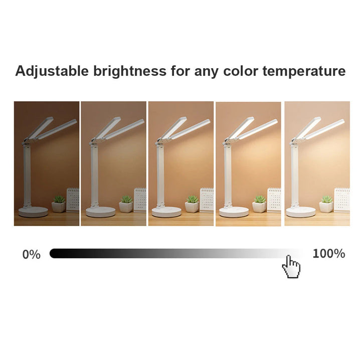 BowLift | Adjustable Reading Lamp - Rechargeable Dimmable with Phone Table